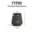 thumbnail image 6 of RTIC 8 oz Ceramic Lined Insulated Happy Hour Lowball Tumbler, Leak Resistant Lid, Soft-Touch Exterior, Light Black, 6 of 8