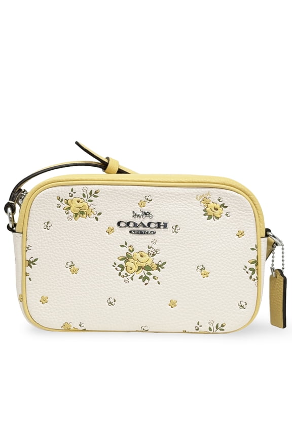Women's Mini Jamie Zip Camera Crossbody Bag with Floral Print (Chalk Multi)