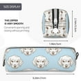 thumbnail image 3 of Fotbe Dog Pattern Leather Pencil Case, Pencil Pouch with Durable Zipper, Compact and Stylish Organizer for Stationery, Art Supplies, Travel Essentials, 3 of 7