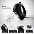 thumbnail image 3 of OVENTE 1.8 lb Portable 5 Speed Mixing Electric Hand Mixer, Perfect for Baking, New- Black HM151B, 3 of 9