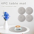 thumbnail image 1 of Limited Time Offer! 38cm Tableware Placemat Non-Slip Insulated Mat Round Woven Placemat 4PCS, 1 of 4