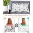 thumbnail image 4 of Grey Coastal Satin Pillowcase for Hair and Skin with Zipper, Soft Breathable Cooling Silk Pillow Cases, Summer Eucalyptus Leaves Beach Ocean Starfish Nautical Throw Pillow Covers King Size 20"x40", 4 of 6