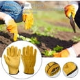 thumbnail image 1 of Guantes de jardinería resistentes para hombres y mujeres, 1 par de guantes de trabajo de cuero resistente a las espinas, guantes de trabajo impermeables, delgados y reforzados (extra grandes) brillar Hogar, 1 of 5
