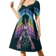 thumbnail image 3 of Vestido de manga corta para mujer, mono de verano, vestido largo, moda de verano para mujer, 3 of 7