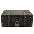 thumbnail image 2 of Treasure Box, Sturdy Perfect Pure Hand Inlay Strong Vintage Wooden Jewelry Box Large Capacity With Lock For Home Decoration 6282-2302GK10 Grey + Lock, 2 of 8