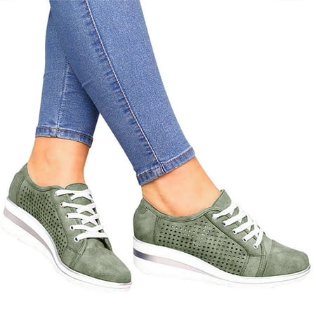 

CAICJ98 Women S Fashion Sneakers Slip on Sneakers for Women and Men with Arch Support Insole Green