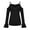 Black, variant on Womens under $10 2026 ! asdoklhq Womens Plus Size Dresses,Women's V-neck Casual Off Shoulder Strap Long Sleeve T-shirt Top Blouse