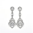 thumbnail image 1 of Pendientes de plata 925 con cristales de circonita cúbica y colgantes largos, 1 of 5