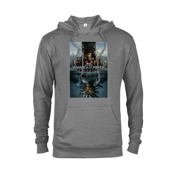 Marvel Black Panther: Wakanda Forever Two Worlds Reflection - Pullover Hoodie for Adults - Customized-Graphite Heather