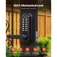 thumbnail image 2 of VEVOR Mechanical Keyless Entry Door Lock, 2.0 Code Upgrade, 4-7 Digits Code, Double-Sided Push Button Combination Keypad Door Lock with Handle, Auto Locking, for Indoor or Outdoor, Oil-Rubbed Bronze, 2 of 9