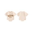 thumbnail image 2 of Suealasg Infant Baby Boys Girls Romper Short Sleeve Letter Print Bodysuit 3M 6M 12M 18M Newborn Summer Playsuit Clothes, 2 of 8