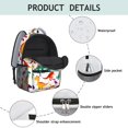 thumbnail image 4 of Cute Dinosaur Pattern Backpack for School,Cute School Bag,Schoolbag with Adjustable Shoulder Straps & Padded Back,15.3"x11"x6.7", 4 of 6