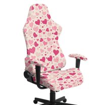 Xixirimido Gaming Chair Covers Stretch Removable Washable Computer Reclining Gaming Chair Protector Slipcovers with Armrest Covers, Hearts Valentine