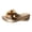 Gold, variant on Women's Sparkly Rhinestones Flower Pearl Metallic Orthopedic Wedge Sandals Bridal Elegant Arch Support Platform Chunky High Heel Dress Slip on Backless Walking Slides Summer Gold Size 8.5