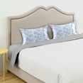 thumbnail image 5 of Haosy Satin Pillowcase for Hair and Skin Standard Cooling Silk Pillow Case with Envelope Closure Blue White Stripes and Blue Flowers 20"x30", 5 of 9