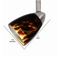 thumbnail image 5 of Benjara BM223035 50W Track Fixture with Handblown Glass Shade, Silver & Brown, 5 of 5