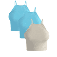 thumbnail image 1 of SET DE 3 TOP DE MUJER UNITALLA PARA USO DEPORTIVO O CASUAL TELA STRETCH, 1 of 5