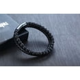 thumbnail image 2 of Vnox Two-strand Braided Leather Cuff Wristband Bead Rope Bracelet, Eye of Horus Bracelet, Ankh Bracelet for men, 2 of 5