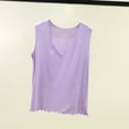 thumbnail image 2 of ZVNAΖH Women's Plus Size Modal Tank Top, V-Neck Ruffle Hem Sleeveless Summer Layering Tops Undershirt, M-5XL, 2 of 5