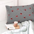thumbnail image 4 of Naloa Ladybugs on Black and White Striped Pillow Covers, Throw Pillow Case Cushion Covers,Cushion for Bedroom,Couch,Home-14"x20", 4 of 6