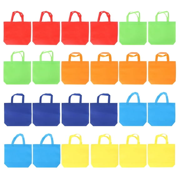 GASTROPOD 24Pcs Small Cloth Bags with Handles Grocery Blank Tote Bags Bulk Cute Assorted Color Reusable Bags Canvas Bags Bulk
