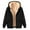 Black #001, variant on Zip Up Hoodie Men Sherpa Lined Hooded Sweatshirt Thermal Comfy Fleece Hoodie Jacket Fall Winter Fashion Clothes Khaki M