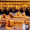 thumbnail image 1 of Icicle Lights JMEXSUSS 12 m 400 LED blanco cálido para exteriores, 1 of 9