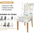 thumbnail image 2 of Dining Room Chair Covers Set of 6, Modern Style Abstract Leaf Dining Chair Covers, Stretchy Removable Washable Dining Chair Covers for Holiday Kitchen Restaurant Party Decor, 2 of 6