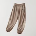 thumbnail image 2 of Ugoldhm Girls Print Pants Thin Summer Jogger Pants Running Comfortable Relaxed Everyday Wear Trousers Size 3-15, 2 of 3