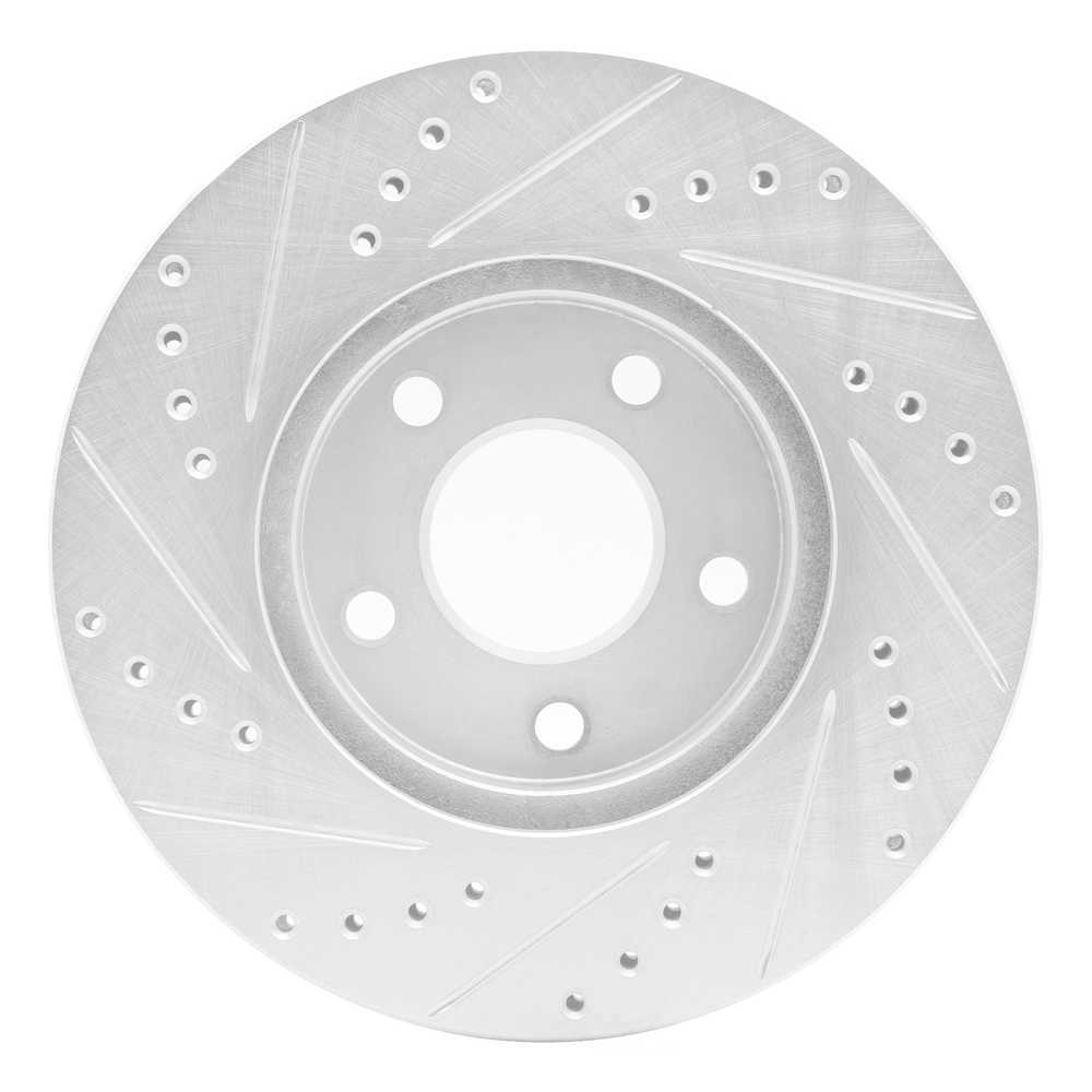 Dynamic Friction Company 631-47036R DFC Brake Rotor - Drilled And Slotted - Silver