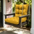 thumbnail image 6 of Kimunuk Outdoor Chair Cushions Set of 2, 42 x 21 x 5 in Non Slip Porch Swing Cushion Seat Back Cushions with Ties for Indoor Patio Rocking Chair, Yellow, 6 of 8