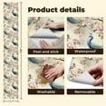 thumbnail image 5 of Peacock Peel and Stick Wallpaper 17.7in x 9.8ft Peacock Floral Botanical Vintage Pastel Tones Contact Paper Vinyl Waterproof Self Adhesive Wall Paper for Bedroom Shelf Cabinet Renter Friendly, 5 of 8