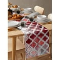 thumbnail image 3 of Red Morocco Table Runner Rustic Country Smear Street Mottled Art Tablerunners 13 x 108 Inch, Table Decorations Tabletop Scarf for Summer Gathering Holiday Farmhouse Kitchen Dining Decor, 3 of 6