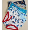 thumbnail image 5 of Pure Cotton Little Boys Briefs Soft Dinosaur Truck Toddler Underwear Kids Undies (Pack of 6) 2T, 5 of 6