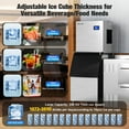 thumbnail image 3 of Coolski Commercial Ice Machine 450Lbs/Day, 22'' Wide Ice Maker with 300lbs Large Storage Bin, Industrial Ice Machine for Restaurants/Bars/Hotels, Ice Ready in 5-15 min, Stainless Steel, 3 of 8