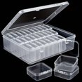 thumbnail image 2 of Caja Organizadora de Cuentas, 30 Piezas Pequeños Contenedores Almacenamiento Cuentas Plástico Transparente para Hacer Joyas, Tornillos y Semillas Bricolaje, 2 of 5