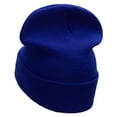 thumbnail image 2 of Planet Pizza Embroidered 12 Inch Long Knitted Beanie - Royal OSFM, 2 of 5