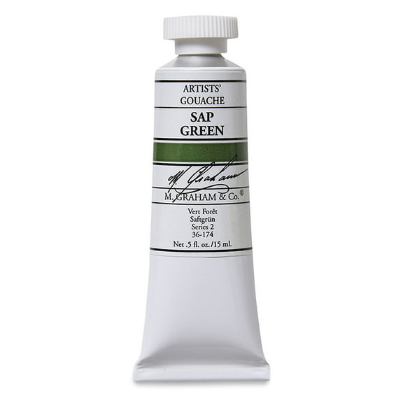 M. Graham Artists' Gouache - Sap Green Permanent, 15 ml tube
