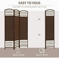 thumbnail image 4 of HOMCOM 3 Panel Room Divider, Folding Screen, 5.6', Brown, 4 of 8