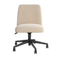 thumbnail image 2 of Serenity Mid Back Armless Office Chair with Wheels in Soft Beige Fabric, 2 of 11