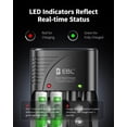 thumbnail image 3 of Cargador de baterías EBL con 4 baterías AAA recargables de 1100 mAh, 3 of 8