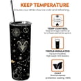 thumbnail image 2 of Constellation Tumbler with Lid and Straw, Capricornus Skinny Tumbler, Goth Moon Tumbler, Zodiac Insulated Tumbler, Birthday Zodiac Gifts for Men Women, Constellation Gifts, Witch Tumbler, 2 of 5