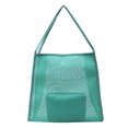 thumbnail image 2 of 2 unids/set bolso de hombro de malla bolso de compras informal con bolso de embrague de PU (azul lago) Sywqhk Para Estrenar, 2 of 8