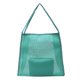 thumbnail image 2 of Bolsa De Hombro 2 unids/set Bolso de hombro de malla Bolso de compras informal con Bolso de embrague de PU (azul lago), 2 of 8