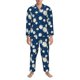thumbnail image 3 of Balery Daisies Flowers Pijama para Hombre de Dos Piezas con Manga Larga, Conjunto de Dormir y Descanso Suave con Bolsillos-Large, 3 of 7