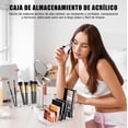 thumbnail image 2 of Organizador Brochas y Paletas Maquillaje Transparente Acrílico, Organizador Brochas Maquillaje 3 Ranuras, 7 Secciones Organizadores Paletas, para Tocadores, 2 of 4