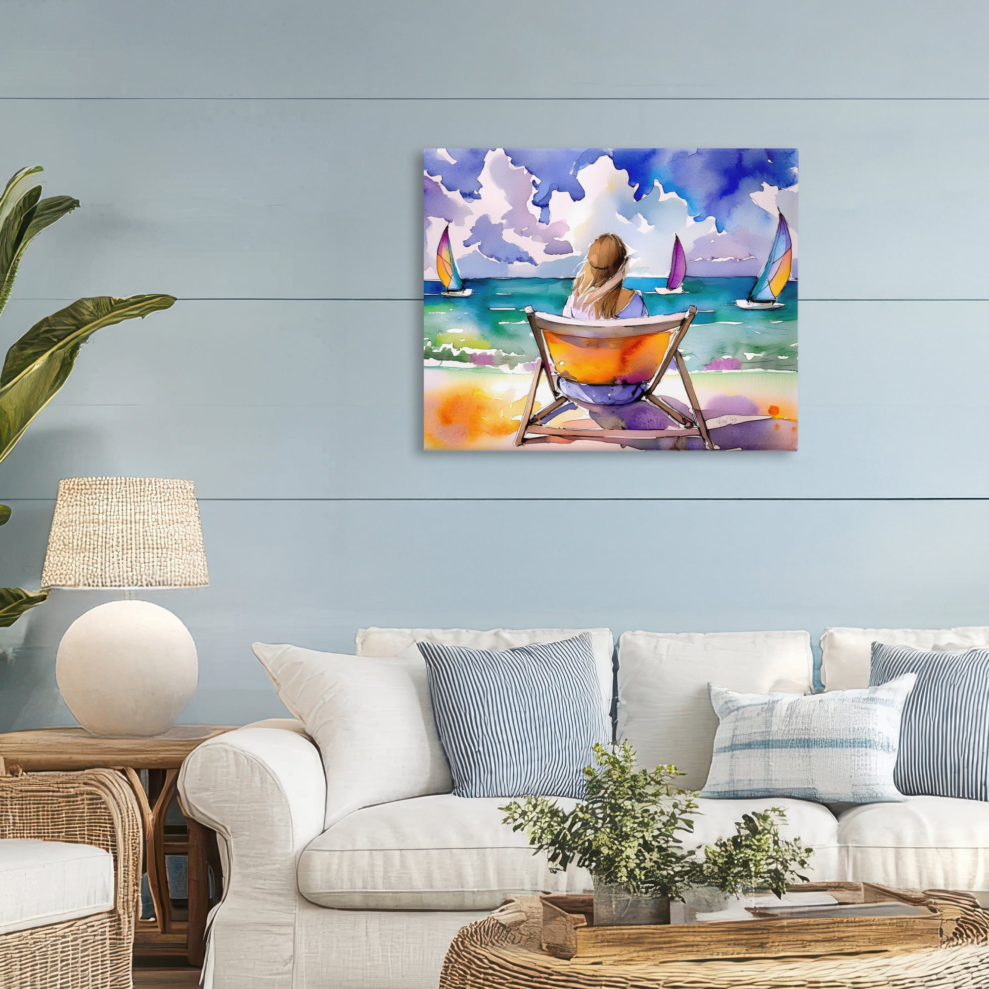 Stupell Industries Front Row to Paradise Canvas Wall Art, design by Shelly Craig