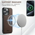 thumbnail image 2 of Allytechgroup Wallet Case for iPhone 14 Pro with Detachable Cards Holder, PU Leather 2 In 1 Wallet Case Compatible with Magsafe Shockproof Magnetic Protective Back Cover for Women Men, Brown, 2 of 9