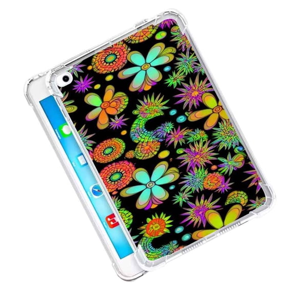 Compatible with iPad Pro 12.9 inch 2017 Phone Case, Abstract-Psychedelia-Hippie-20 Case Silicone Protective for Teen Girl Boy Case for iPad Pro 12.9 inch 2017