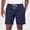 Navy, variant on Men'S Beach Casual Retro Loose Shorts, Elastic Waist Drawstring Solid Color Wide Leg Shorts With Pockets